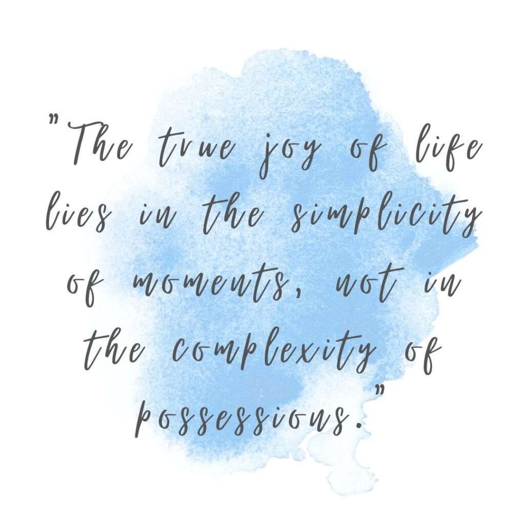 joy of simplicity